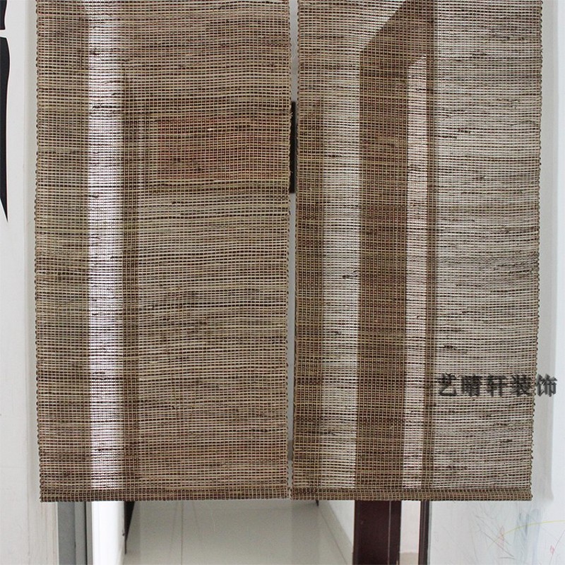 艺晴轩门帘粗麻帘中式帘茶馆帘玄关隔断帘子装饰帘半透帘透风帘