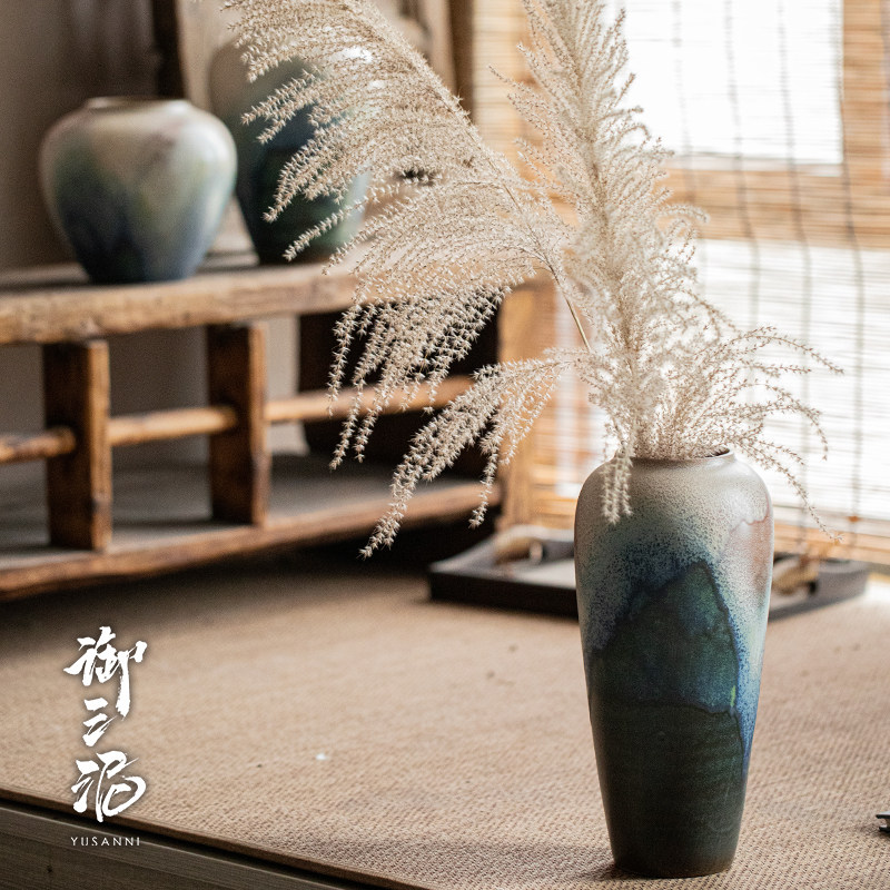 景德镇陶瓷瓶子可水培高级感禅意摆件可水培新中式干燥花插花花瓶