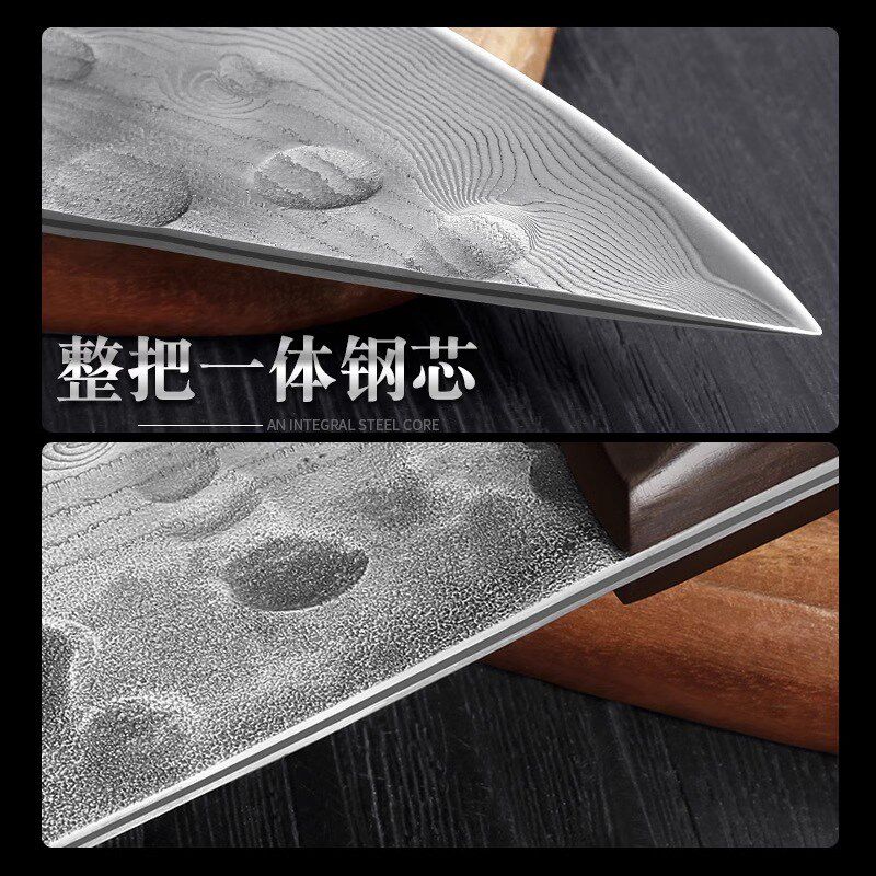 大马士革钢刀商用锋利卖肉分割刀屠夫屠宰专用剔骨刀剃肉刀牛肉猪