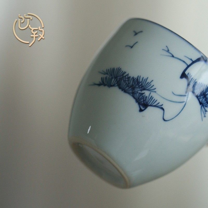 饮致茶杯家用待客景德镇主人杯单杯品茗杯陶瓷功夫茶具小杯子套装