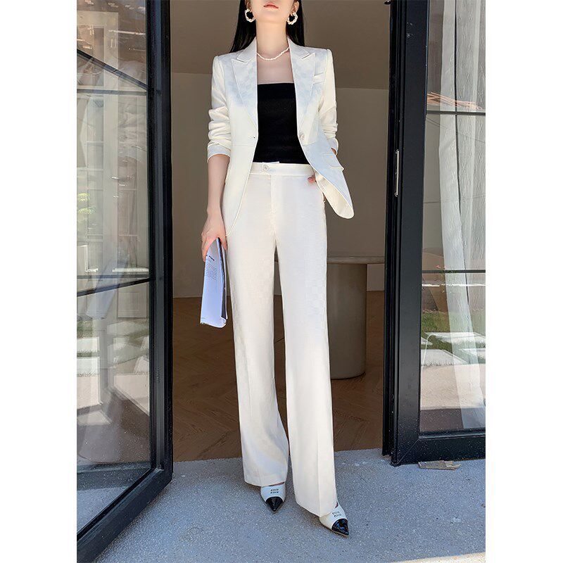 2025新款高级感黑色西装套装女秋冬气质女神范职业装休闲西服外套