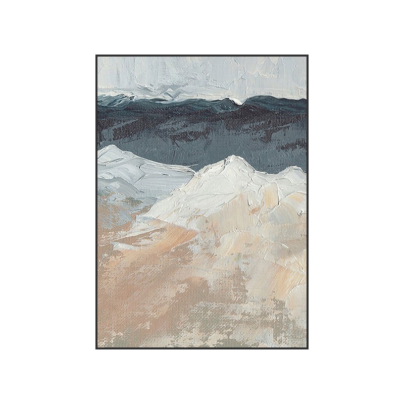 北欧风格卧室客厅单幅高级感餐厅背景墙挂画雾霾蓝抽象艺术装饰画