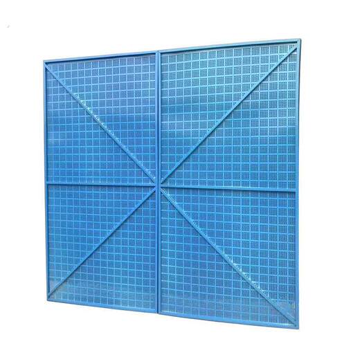 厂家现货建筑爬架网可拆卸高层施工安全防护冲孔网蓝色网片爬架网