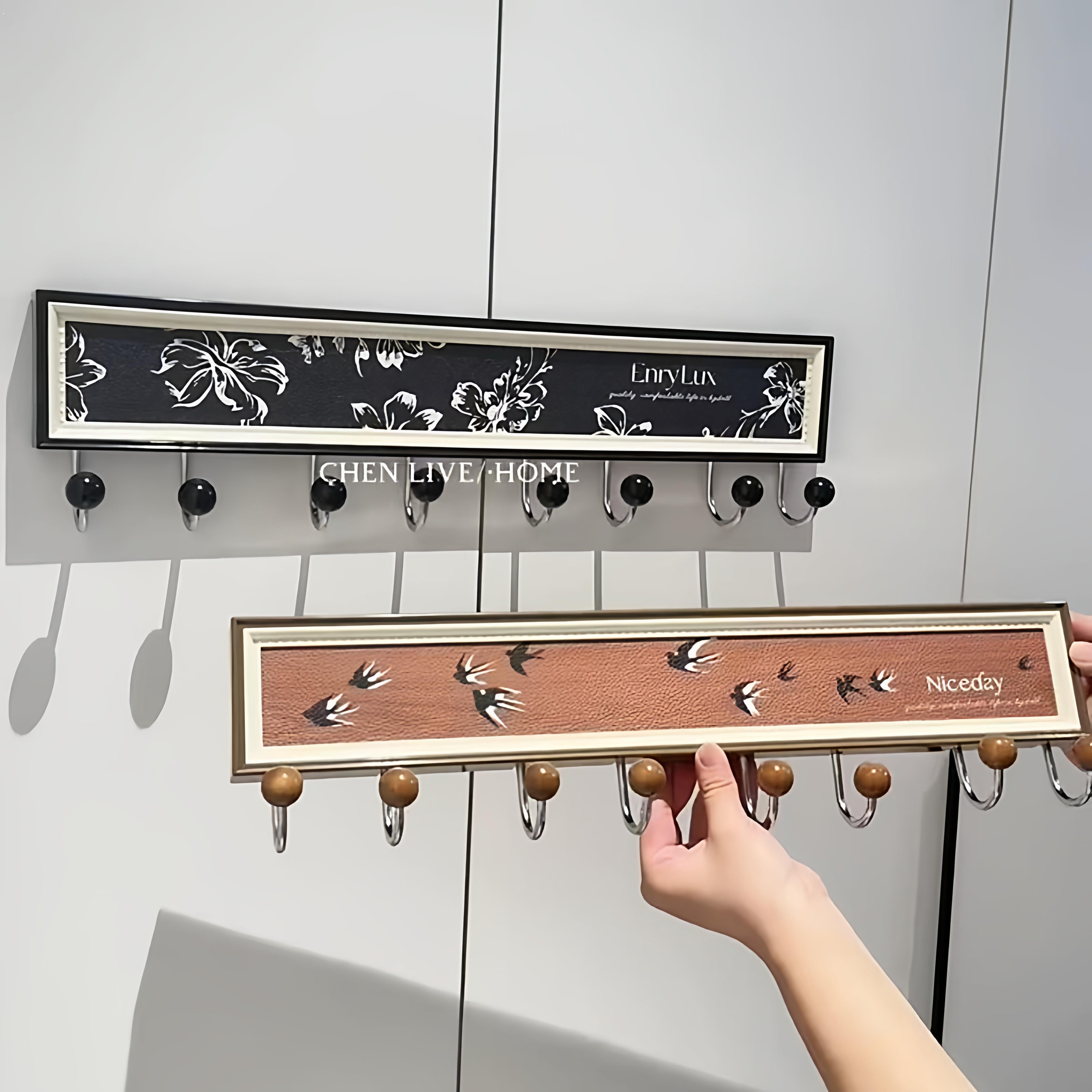 燕子挂衣钩新中式中古吸盘挂钩家用入户门玄关置物架创意装饰挂画