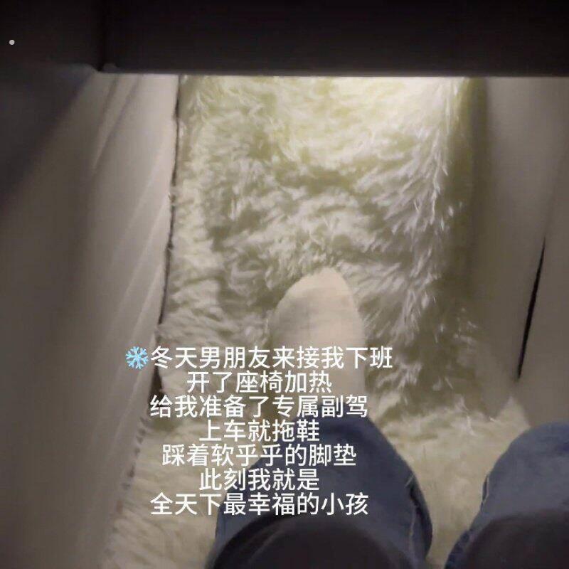 副驾驶毛绒脚垫汽车加厚地垫女朋友专用送给女朋友的专属实用礼物