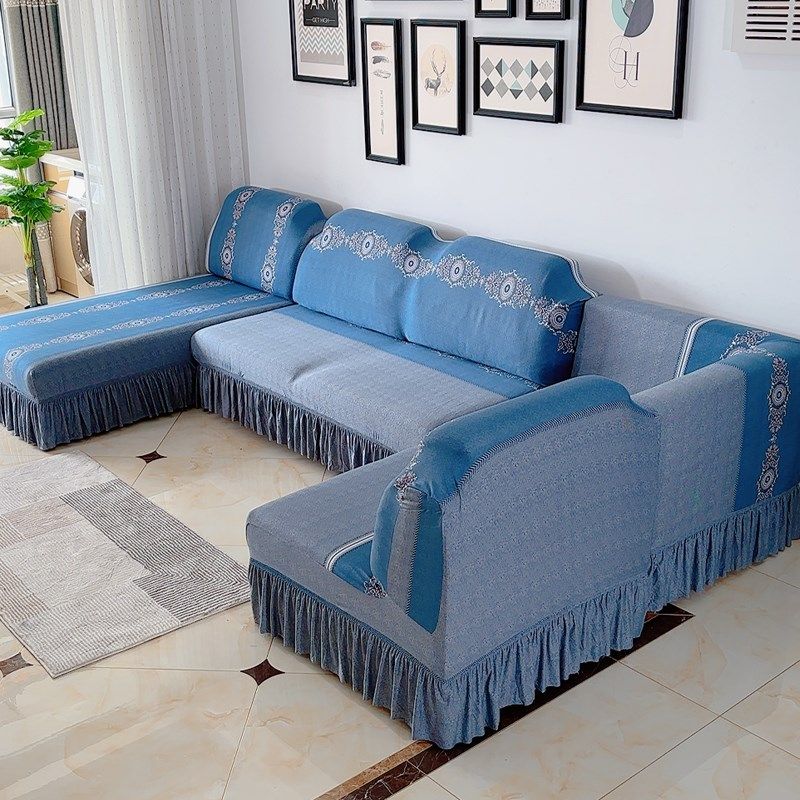 沙发套四季通用全包万能套u型全套123组合贵妃转角罩耐脏弹力全包