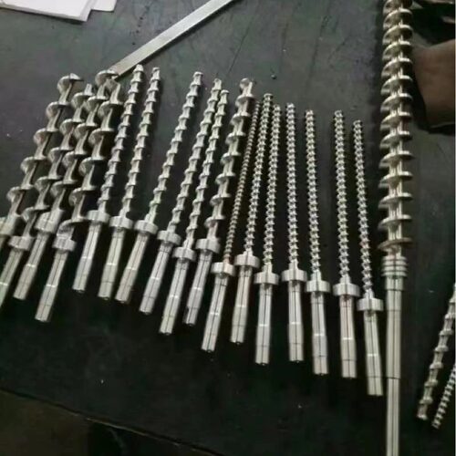工业合金螺杆螺筒注塑挤出机造粒吹膜机锥机械配件多规格供应厂家
