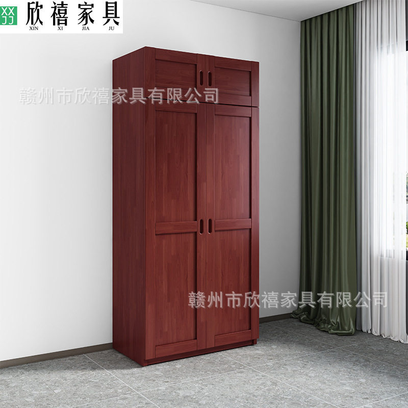 实木制式衣柜组合营具家具中式单门双门衣柜宿舍两门对开衣橱