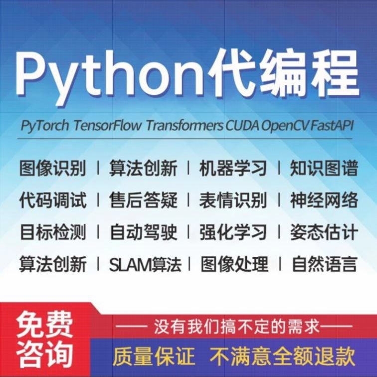 python代编程深度学习代码指导强化学习项目模型训练代做辅导接单
