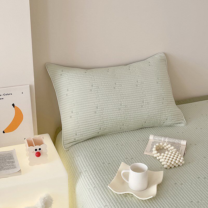A类天丝枕套莱赛尔夹棉48*74cm枕头套夏绗缝单人枕芯内胆套一对装