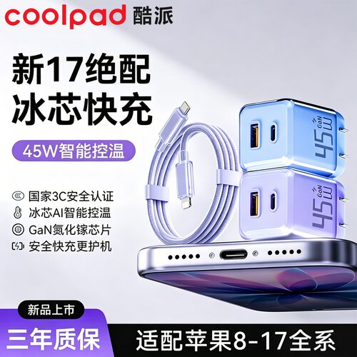 氮化镓45W双口快充插头充电套装
