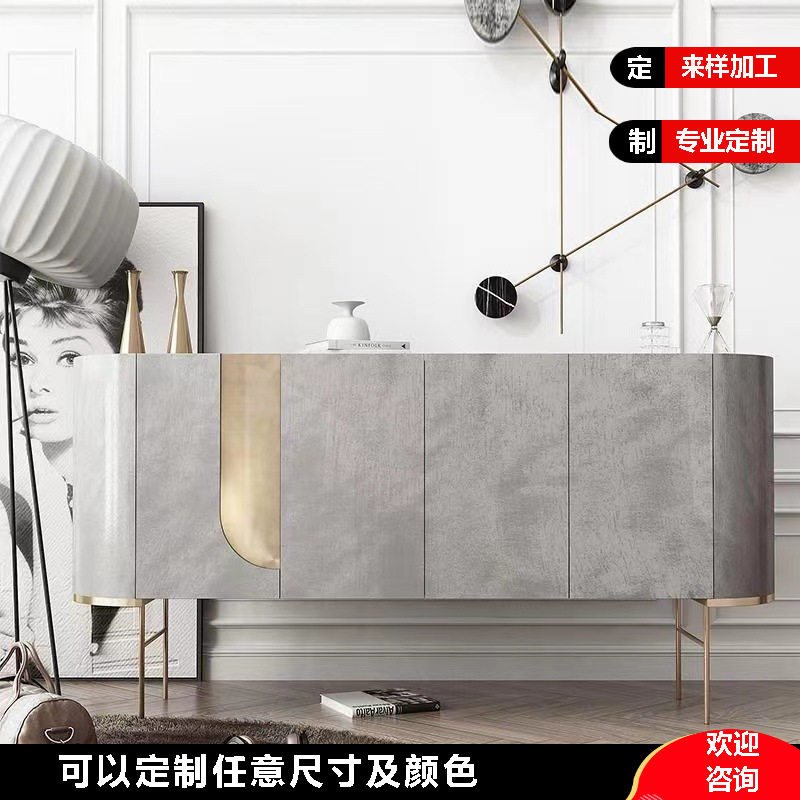 轻奢简约入户玄关柜现代意式餐边柜极简门厅装饰柜储物进门隔断柜