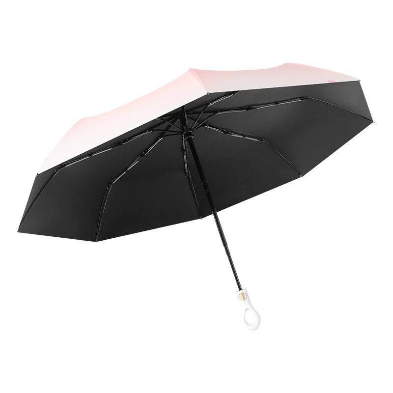 16骨渐变全自动小花伞加厚黑胶晴雨两用伞防晒防紫外线遮阳太阳伞
