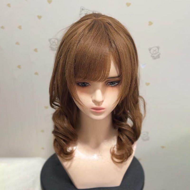 【古早卷卷】Lolita日系锁骨发女甜美双马尾千禧风日常假发全头套