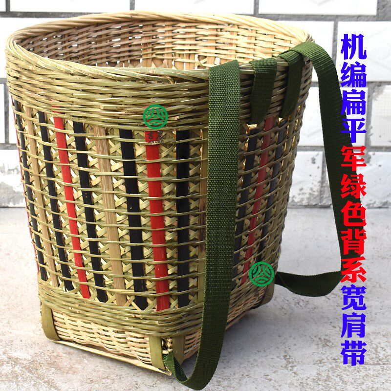 吉农竹编织背篓手工传统竹篾收纳背筺家用结实耐用买菜农用竹背篼