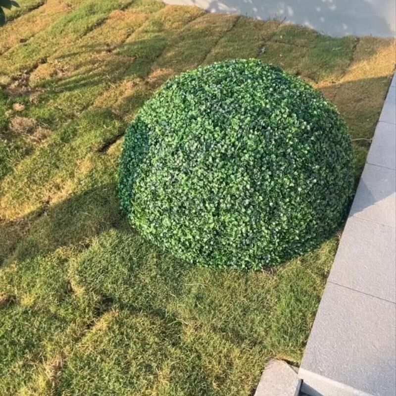 户外绿植井盖遮挡装饰品空心大球仿真草球米兰草球松针草球园林