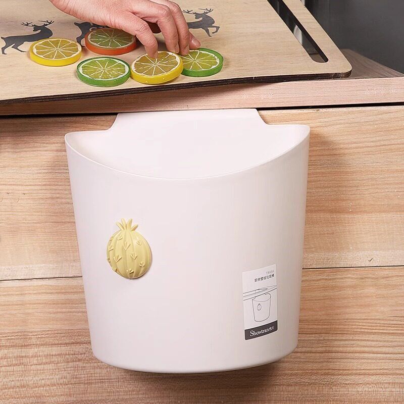 厨房挂式垃圾桶家用无盖卫生间客厅纸篓橱柜门厨余壁挂式收纳桶