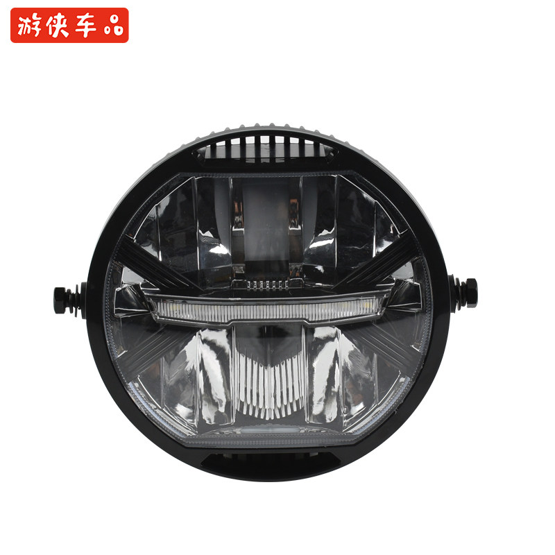CR150无极300AC幼狮复古摩托车改装LED前大灯前照灯日行灯车头灯
