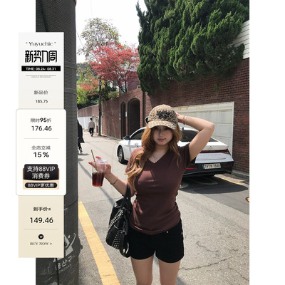 鱼鱼来咯 私藏比例 微胖mm黑色直筒休闲短裤夏季高腰显瘦大码短裤