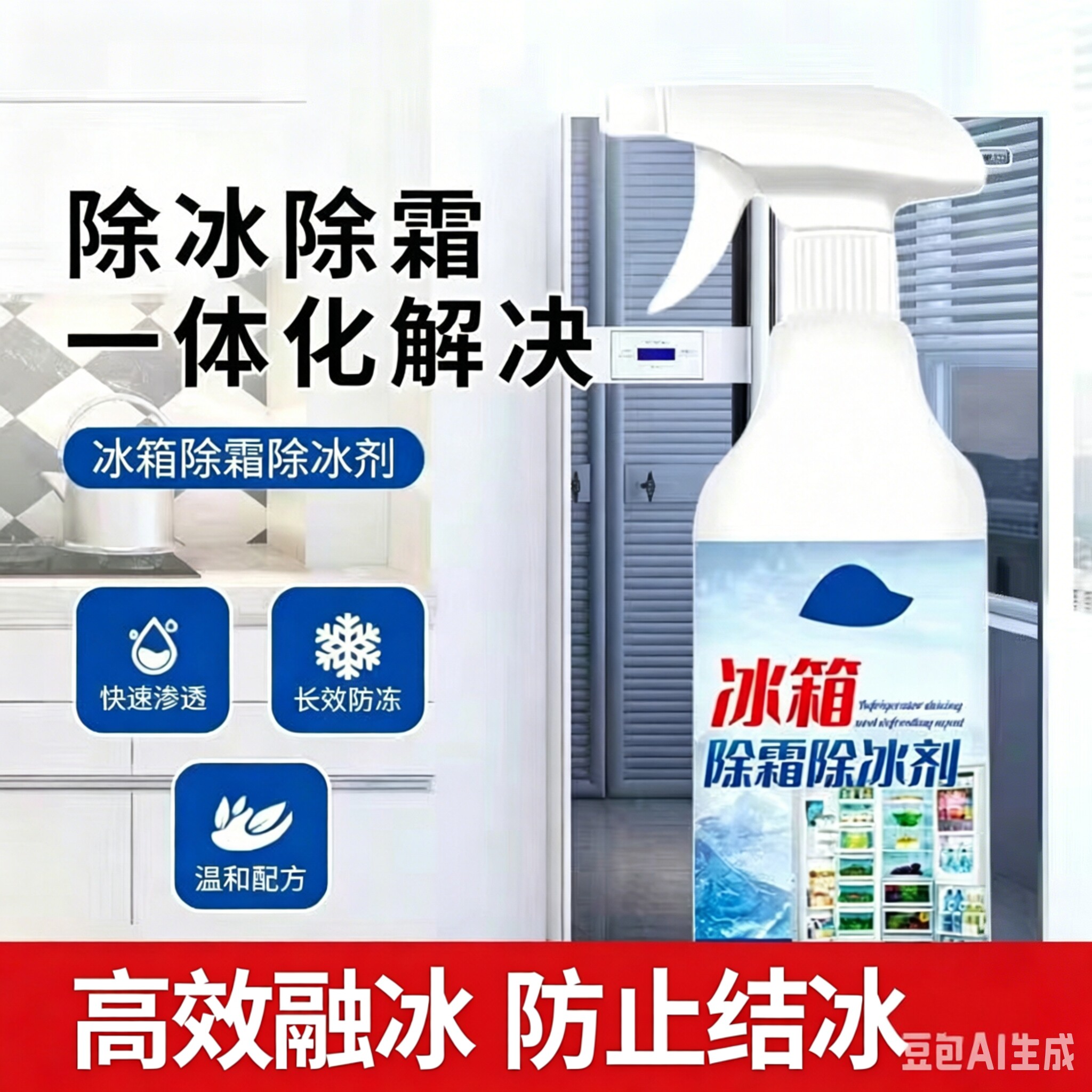 新升级家用冰箱除冰剂融冰霜化冰去冰冰柜除冰清洁剂防结冰除霜zy