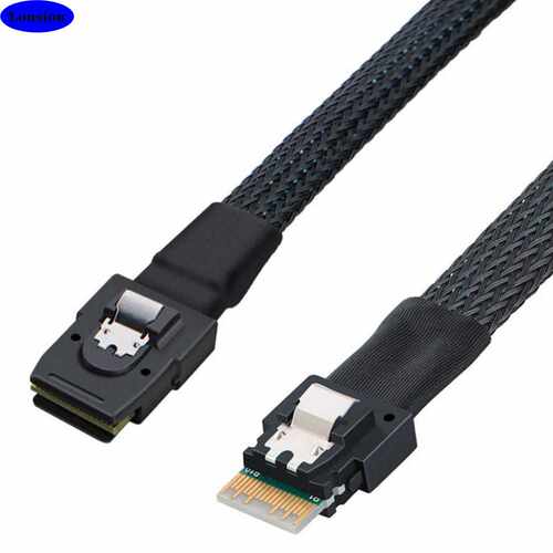 MINI SAS 8087转SLIM SAS 8654 4I服务器机内高速连接线束