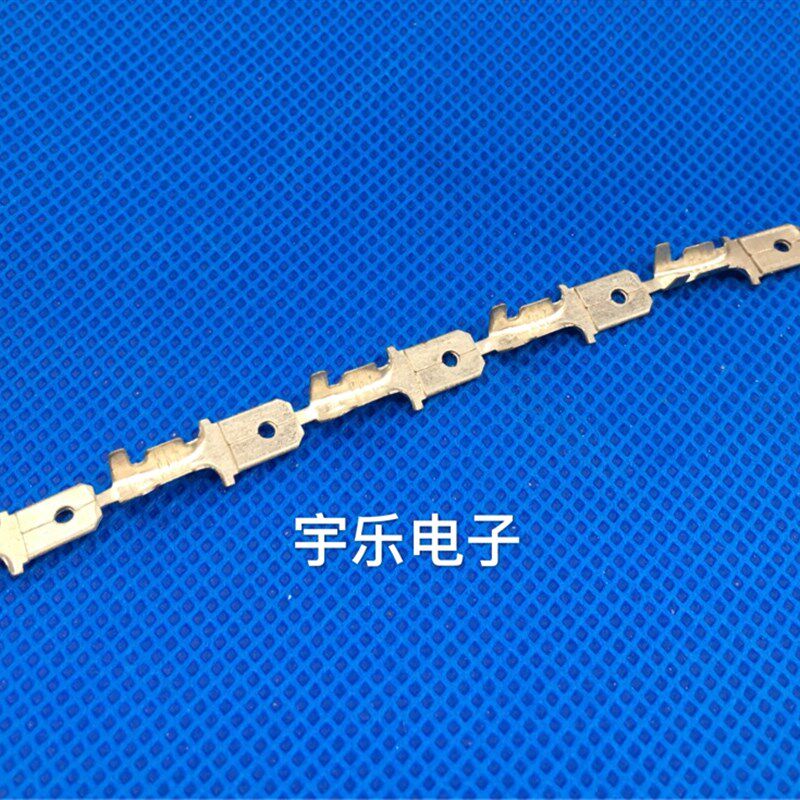 250插片6.3压线插片黄铜连绕端子直带接线头端子压线端子6千只