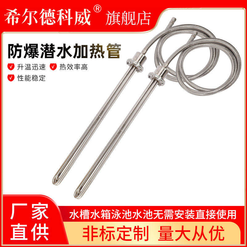 水箱电热管大功率防爆潜水恒温免安装 工业加热棒烧水槽发热棒