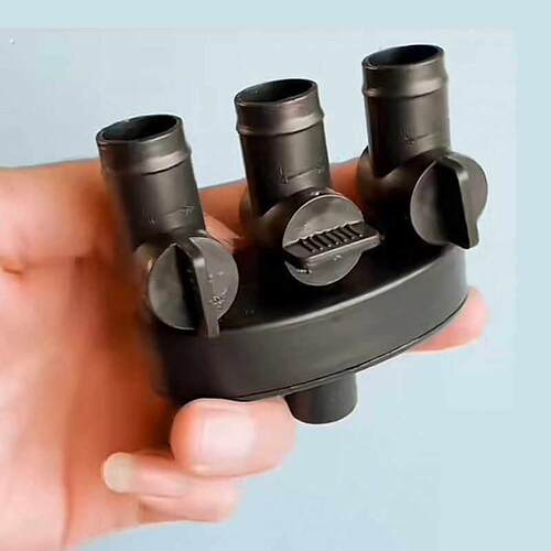 流水墙三通开关分流器四通工艺品流水假山喷泉水管分流配件塑料件