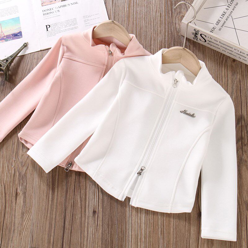 女童短款卫衣外套2025新款春秋洋气超好看女孩修身长袖中大童上衣
