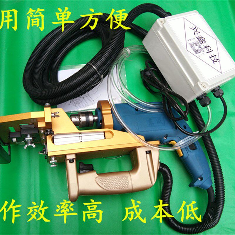 手提板式家具侧孔机三合一打孔机气动水平手电钻侧孔器雕刻机配件