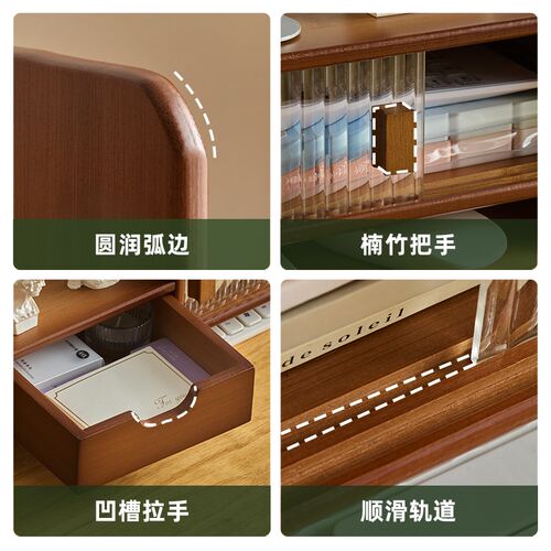 电脑增高架显示器垫高底座托架办公室桌面带抽收纳置物架抬高架子