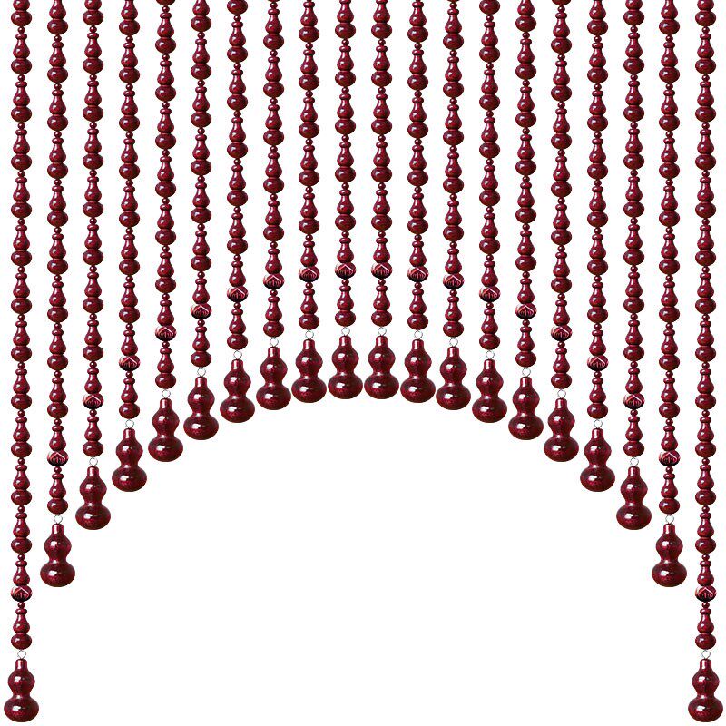 全桃木葫芦珠帘门帘门对卫生间卧室挂帘加密帘子隔断帘免打孔珠链