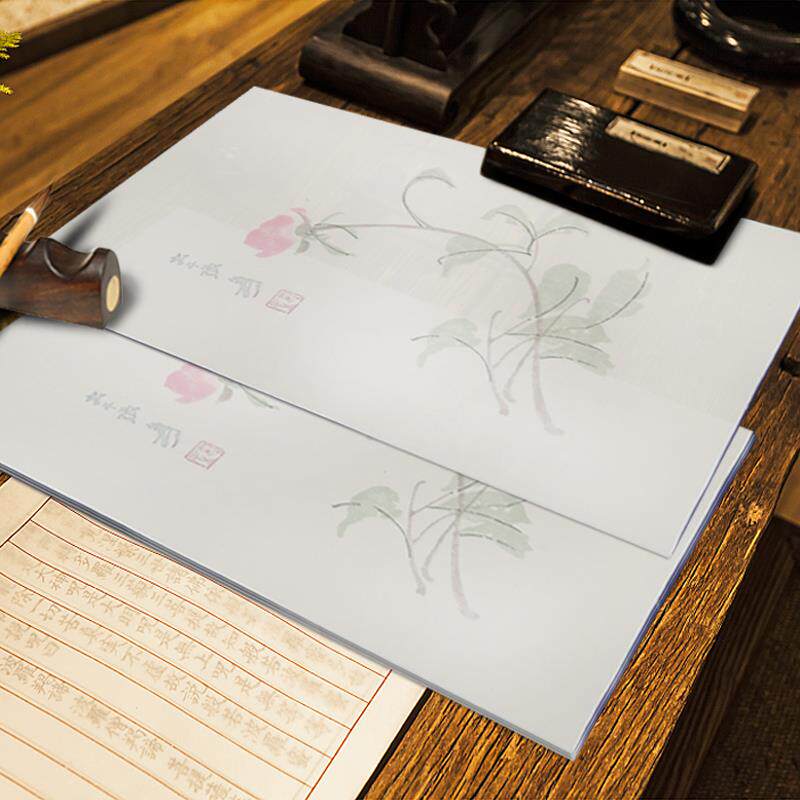 掇英轩 木版水印信笺张大千小品 生宣手工书法创作练习宣纸包邮