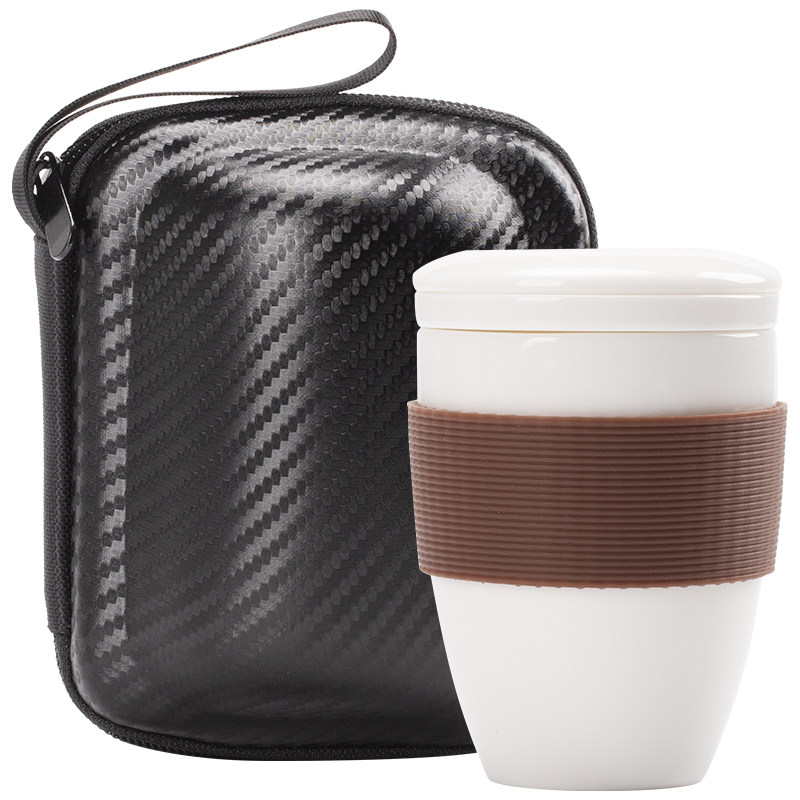 快客杯一壶一杯单个人专用茶具泡茶杯子白瓷简易便携式旅行小套装