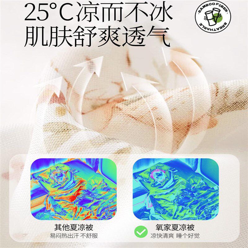 氧家夏季儿童夏凉被幼儿园专用小被子纯棉全棉空调被婴儿宝宝套装