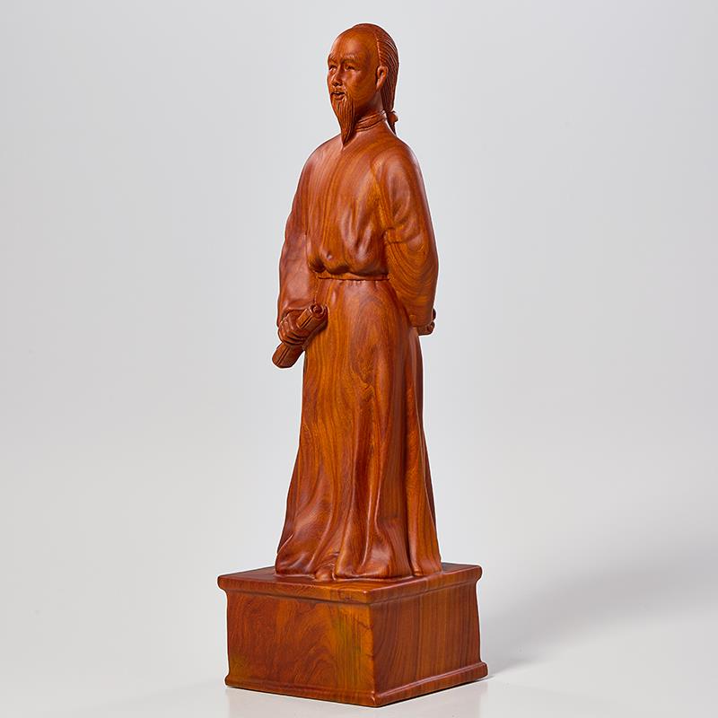 创意雕像古代人物中式清代雕塑实木工艺礼品摆饰家居书房桌面工艺