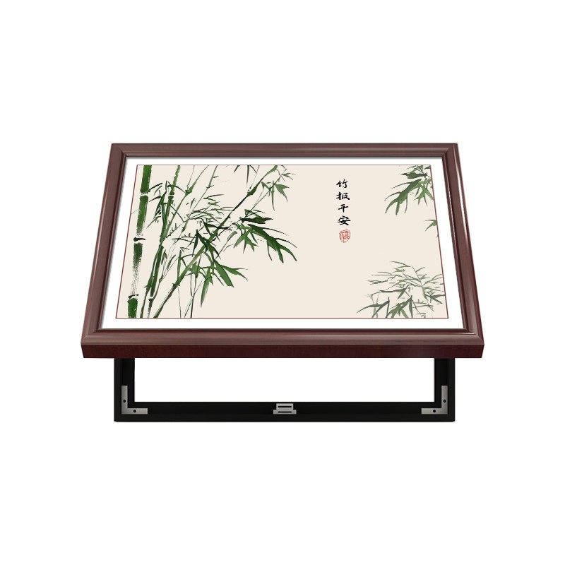 竹报平安新中式电表箱装饰画免打孔实木餐厅总电闸箱挂画遮挡挂画