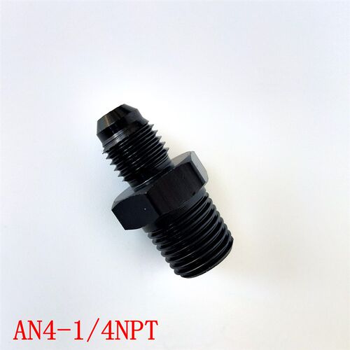 AN4 1/8NPT AN6 1/4NPT油冷AN8 3/8NPT黑色AN10 1/2NPT改装接头