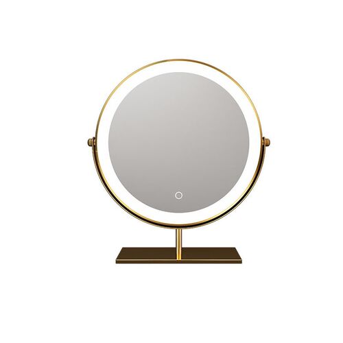 化妆镜台式镜子桌面网红轻奢补光灯led镜带灯卧室美妆充电梳妆镜