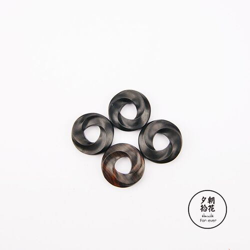檀木爱情信物 莫比乌斯环 创意礼物 黑檀木钥匙扣挂件车钥匙扣