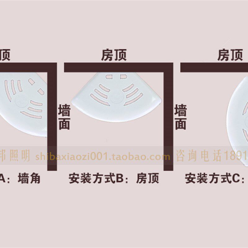 华强40W30W20W电子万向角灯 吸顶角灯 日光灯支架 墙角灯 LED角灯
