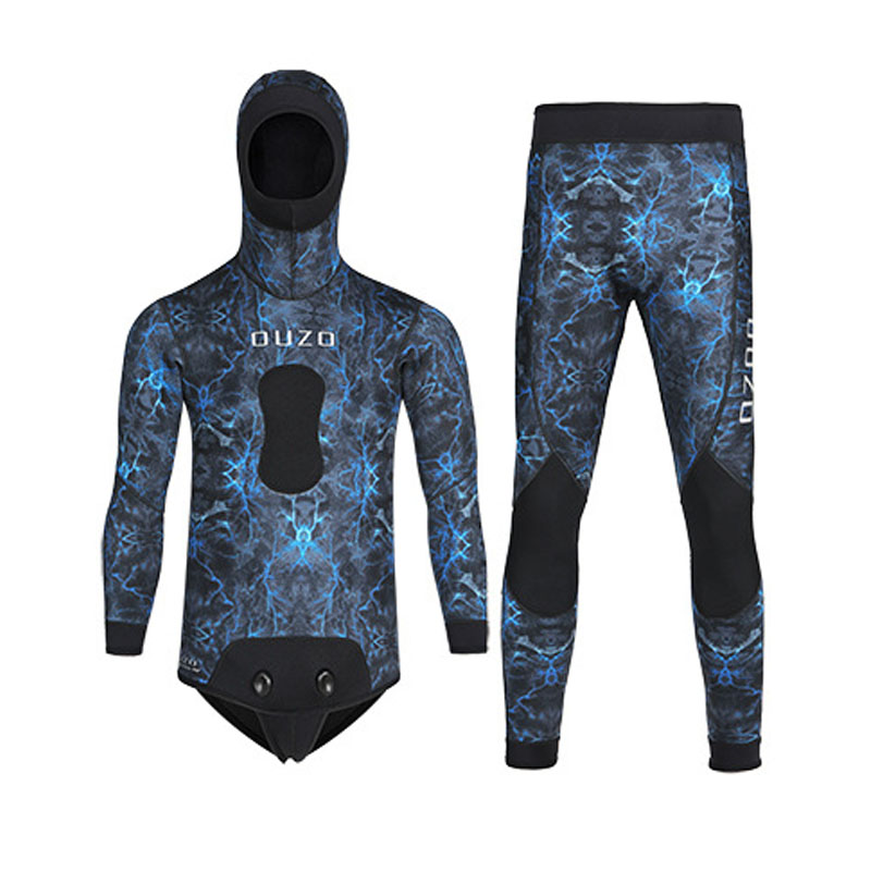 潜水服男1.5/3/5mm猎鱼服保暖分体湿衣渔猎浮潜服7MM半干式自由潜
