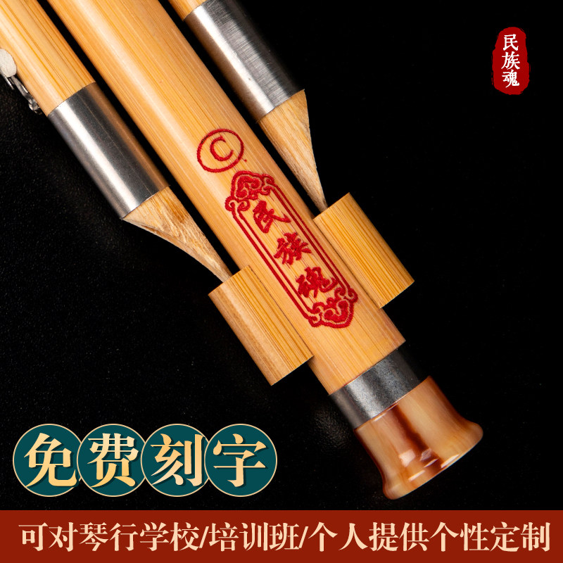 民族魂葫芦丝乐器初学者C调降B调儿童小学生专用防摔七孔紫竹楠竹