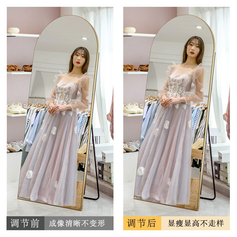 显高显瘦全身镜服装店试衣镜设计感穿衣镜女装店落地镜直播用镜子