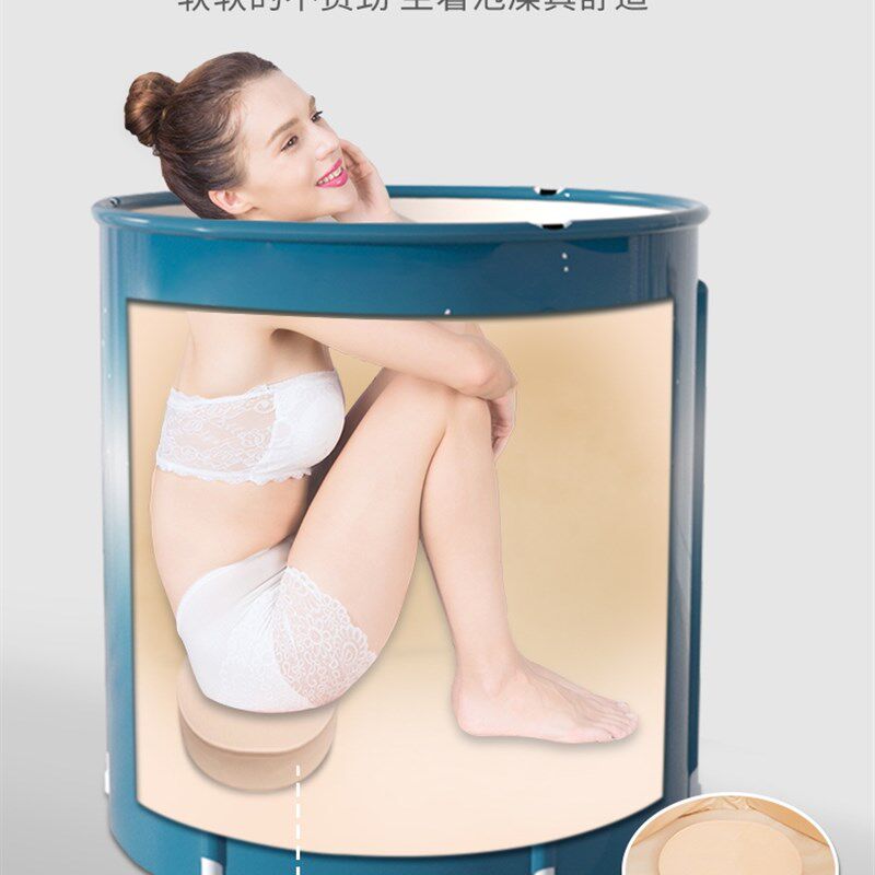 泡澡桶大人折叠家用浴桶全身加厚可汗蒸泡澡成人洗澡桶儿童洗澡盆