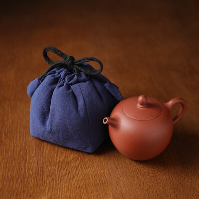 春泥素棉束口手工加厚收纳旅行包茶叶罐茶杯茶具布袋茶壶小布包