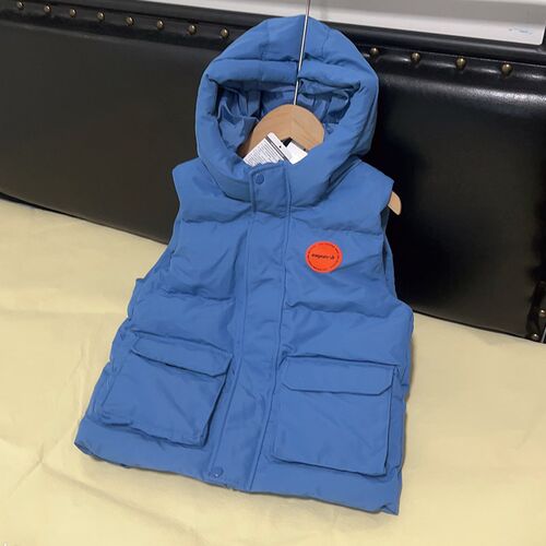 童年不同样童装羽绒服外套4-16岁加厚背心马甲中大童连帽上衣男女