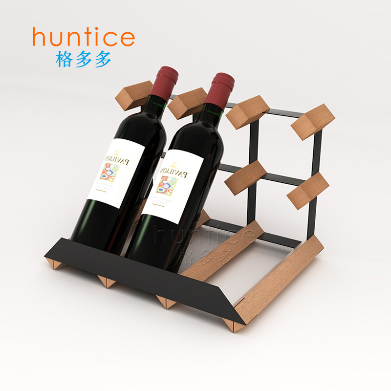 红酒架摆件家用商用酒柜展示架红酒架子木酒瓶托架235mm斜放窄架