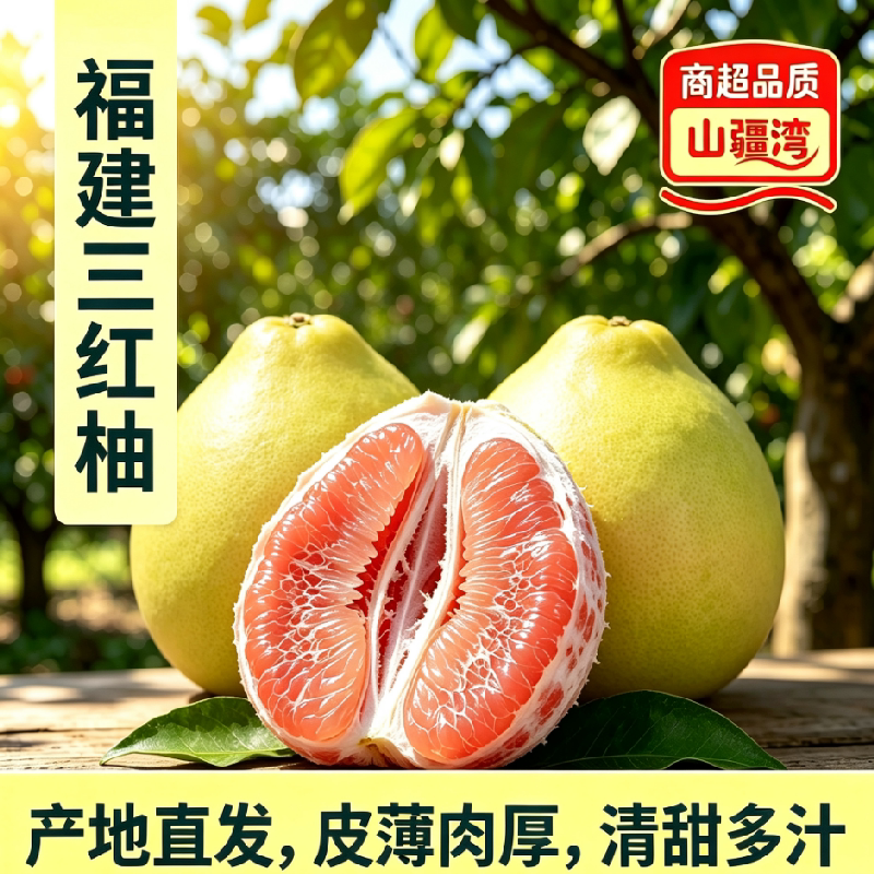 净重8.5-9.5斤！福建平和三红蜜柚