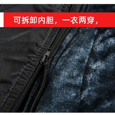 冬天超长军棉大衣男冷库防风保暖连帽宽松可脱卸加厚加长加肥过膝